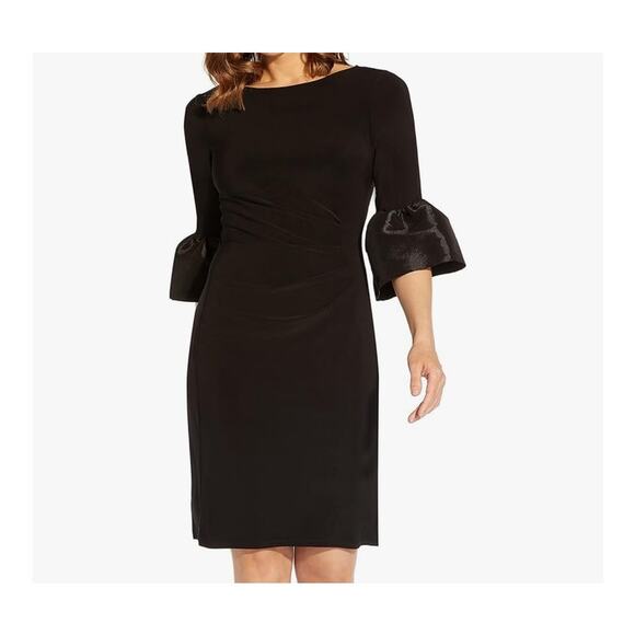 Adrianna Pappell Womens short draped sheath sophisticated dress Size 14 NEW - Picture 2 of 9